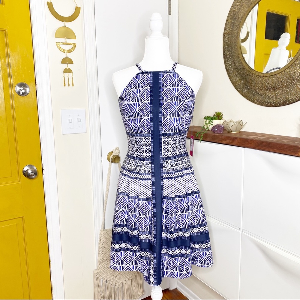 NWT Vince Camuto 6 Halter Fit and Flare Dress